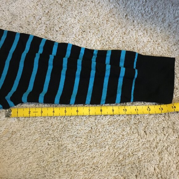 Vintage Y2K Striped Turquoise and Black Crewneck Sweater - Picture 15 of 15